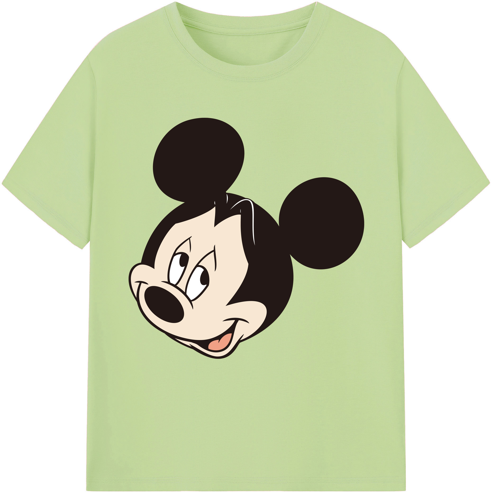 （画像用） ミッキーマウス Mickey Mouse 綿100％半袖Tシャツ（フロントプリント）